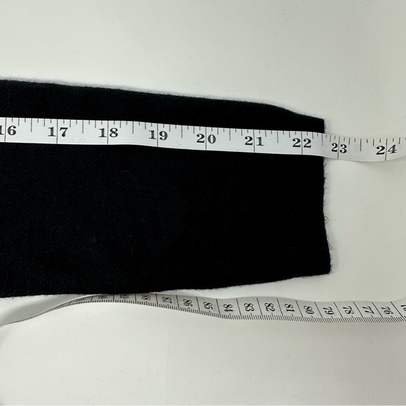 Title Nine Super Power Quarter Zip Sweater Small Merino Wool Blend Black White - Picture 15 of 15